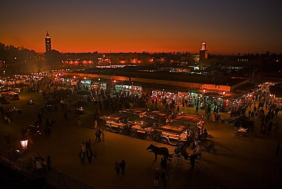 Jemaa el-Fnaa at night Marrakech