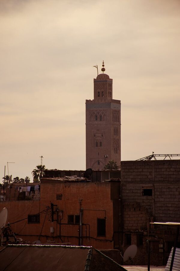 Koutoubia Mosque tower in Marrakech