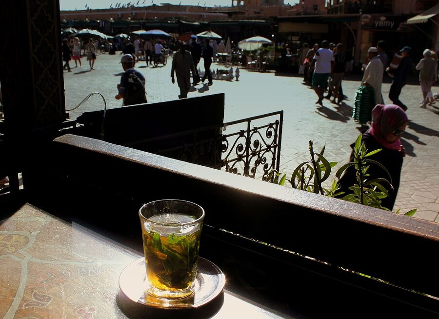 Mint tea at Jemaa el-Fna
