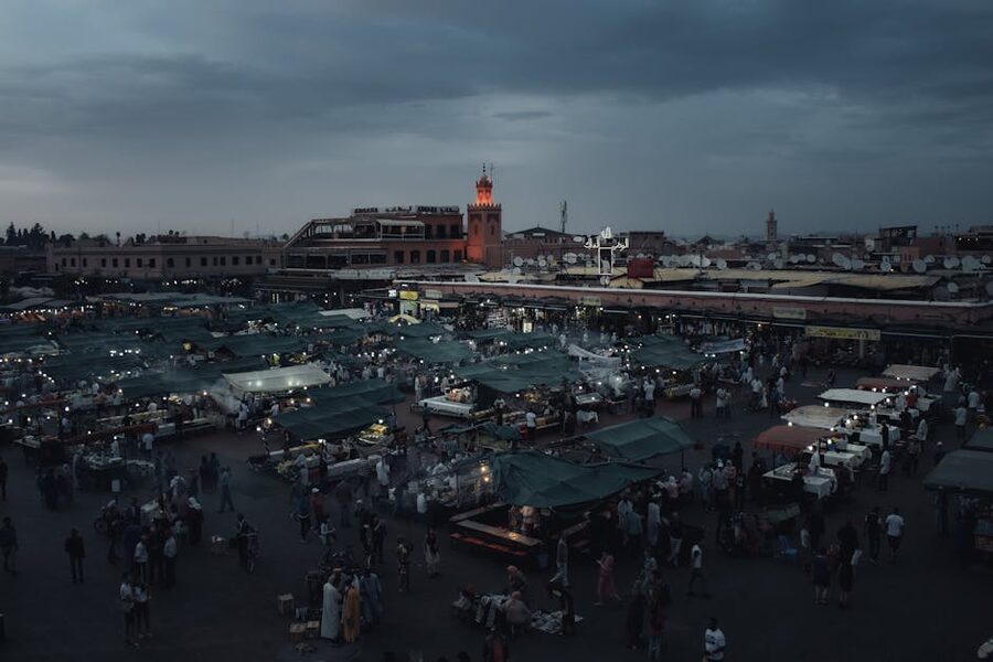 Marrakech vibrant night market
