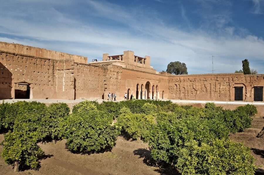 Marrakech red walls gardens view