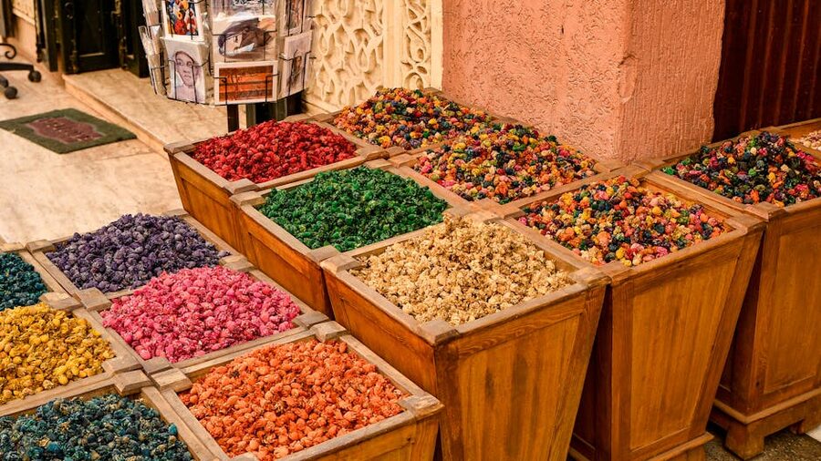 Marrakesh spices market colorful