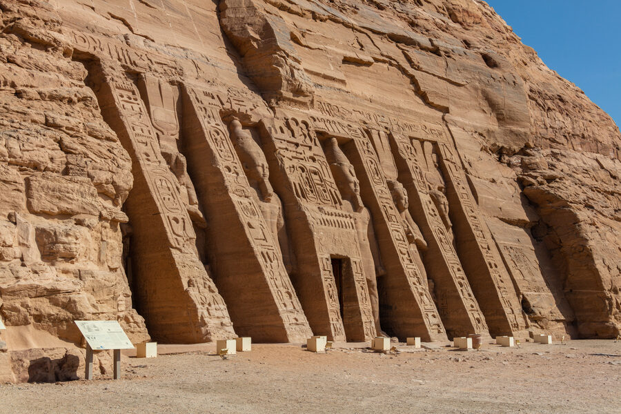 Temple of Nefertari interior at Abu Simbel
