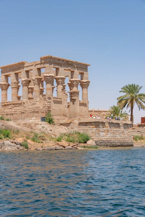Ancient Philae Temple ruins along the Nile in Aswan
