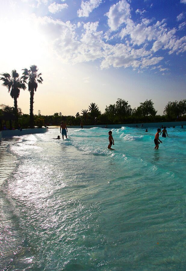 Wave pool La piscine a vagues at Oasiria Water Park Marrakech