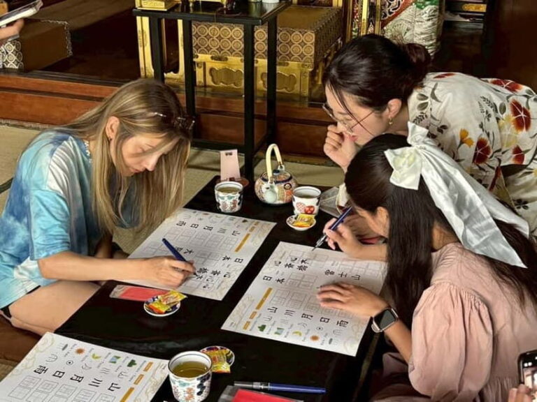 Osaka: Temple Tour and Traditional Calligraphy Lesson - Learning Japanese in a Sacred Space