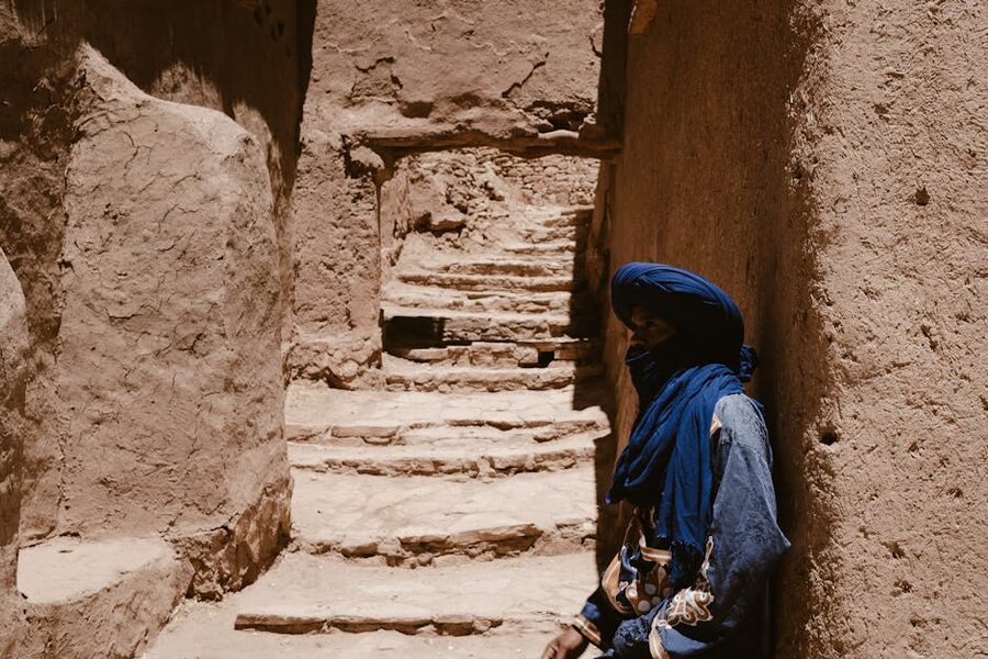 Berber man traditional attire Ait Benhaddou