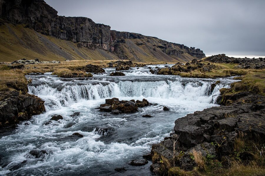 Waterfall river stream mountain