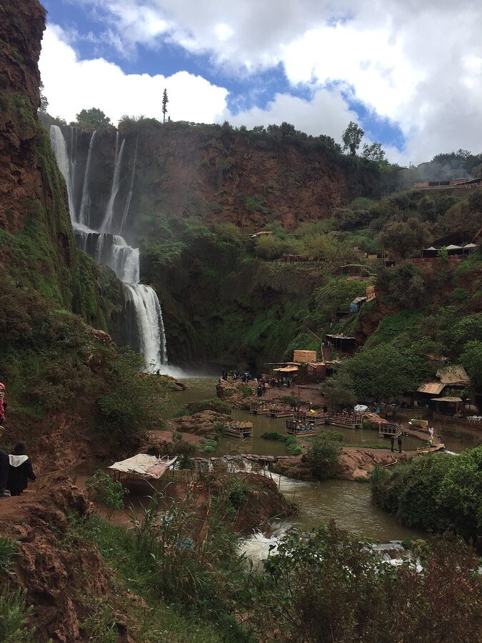 Ouzoud Waterfalls side view