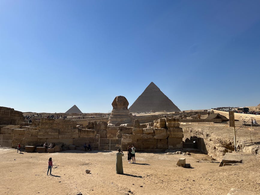 Iconic Great Sphinx Pyramids Giza