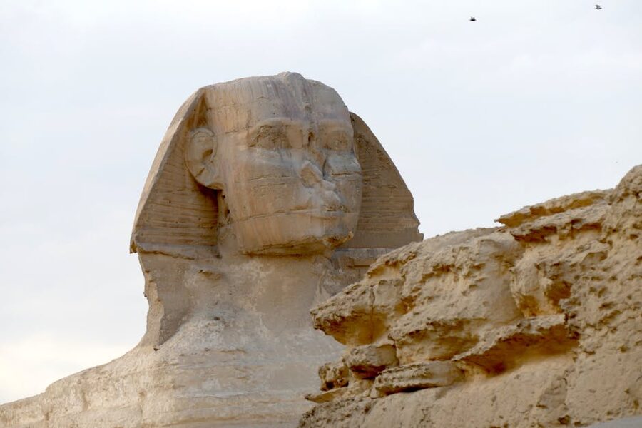 Great Sphinx features close up