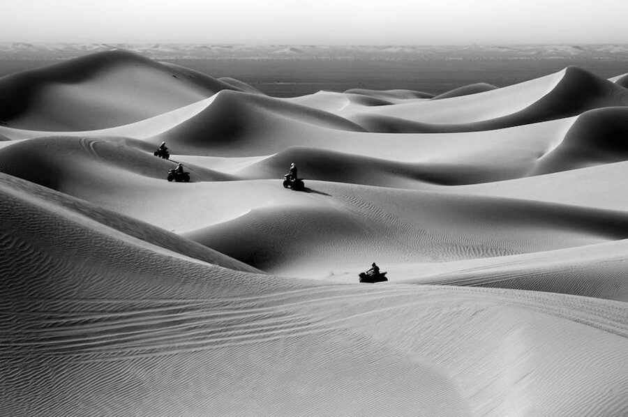 Quad biking Sahara dunes
