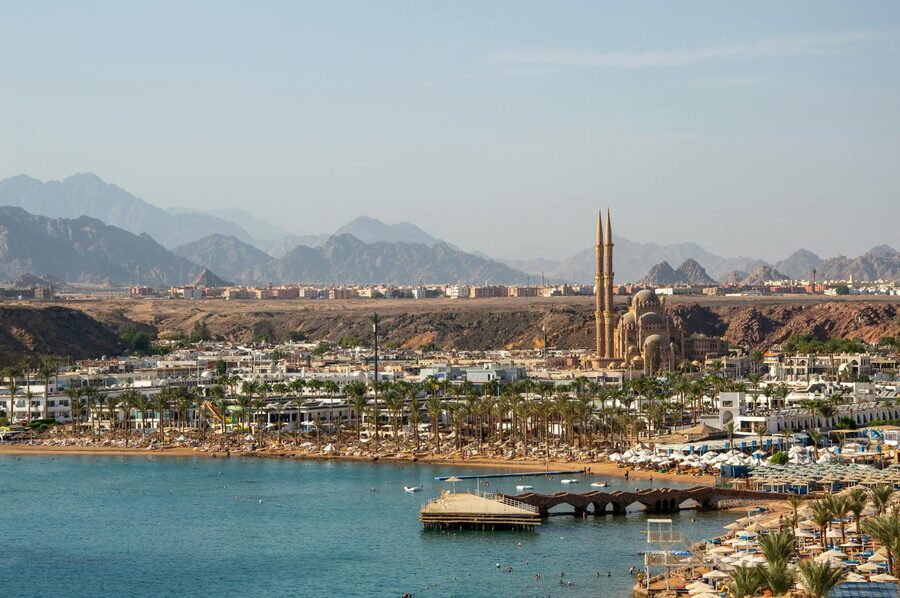 Aerial view of Sharm El Sheikh coastline