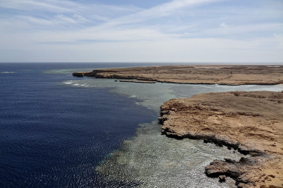 Ras Mohammed coral reef landscape from viewpoint