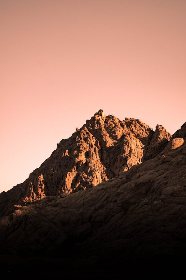 Rugged Sinai mountains at sunset