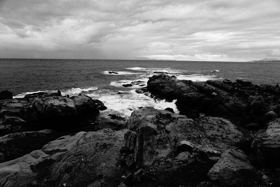 Tangier Morocco cliff and sea