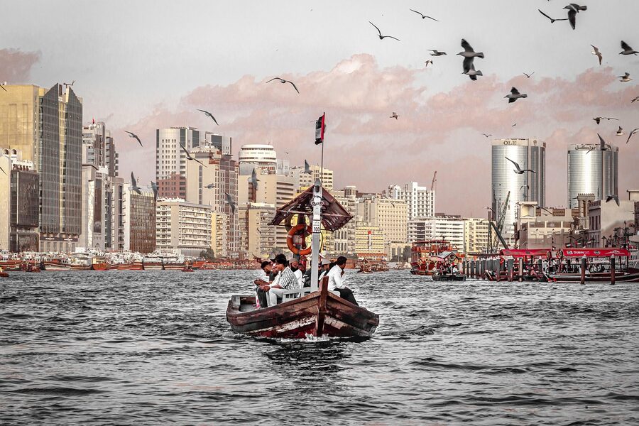 Taxi in Dubai city for transport