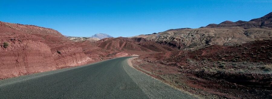 Morocco Atlas barren red landscape