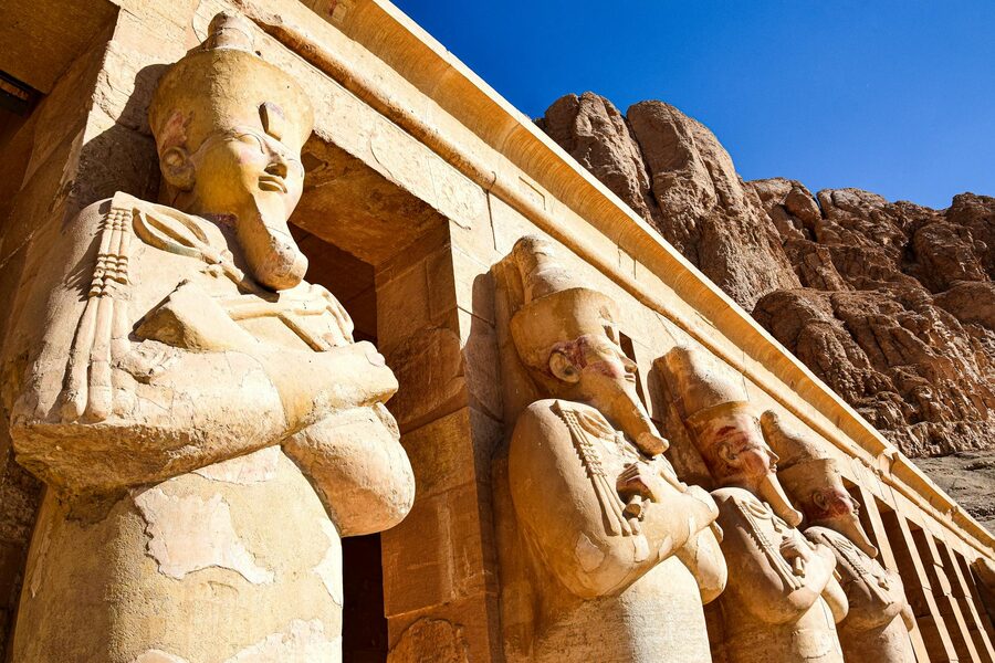 Ancient statues at Hatshepsut Temple