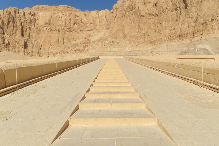 Stone steps at Hatshepsut Temple Luxor