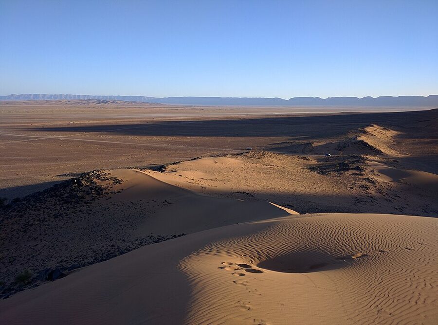 Sand dunes outside Zagora Morocco