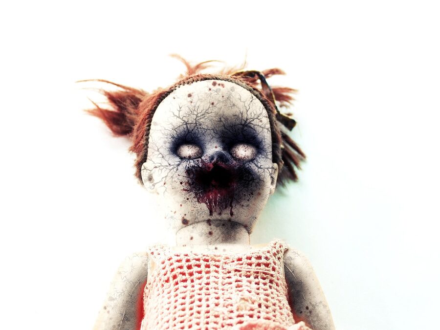 Halloween scare zone with zombie theme
