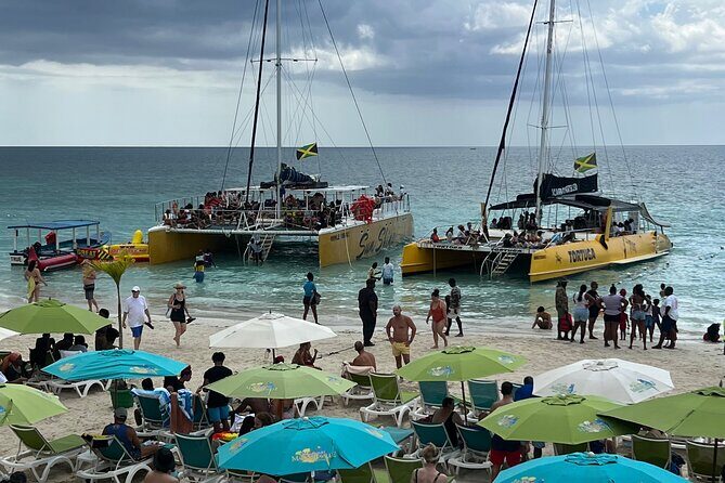 Negril 7 mile Beach, Party Catamaran Cruise , Snorkeling and Ricks Cafe Combo - Key Points